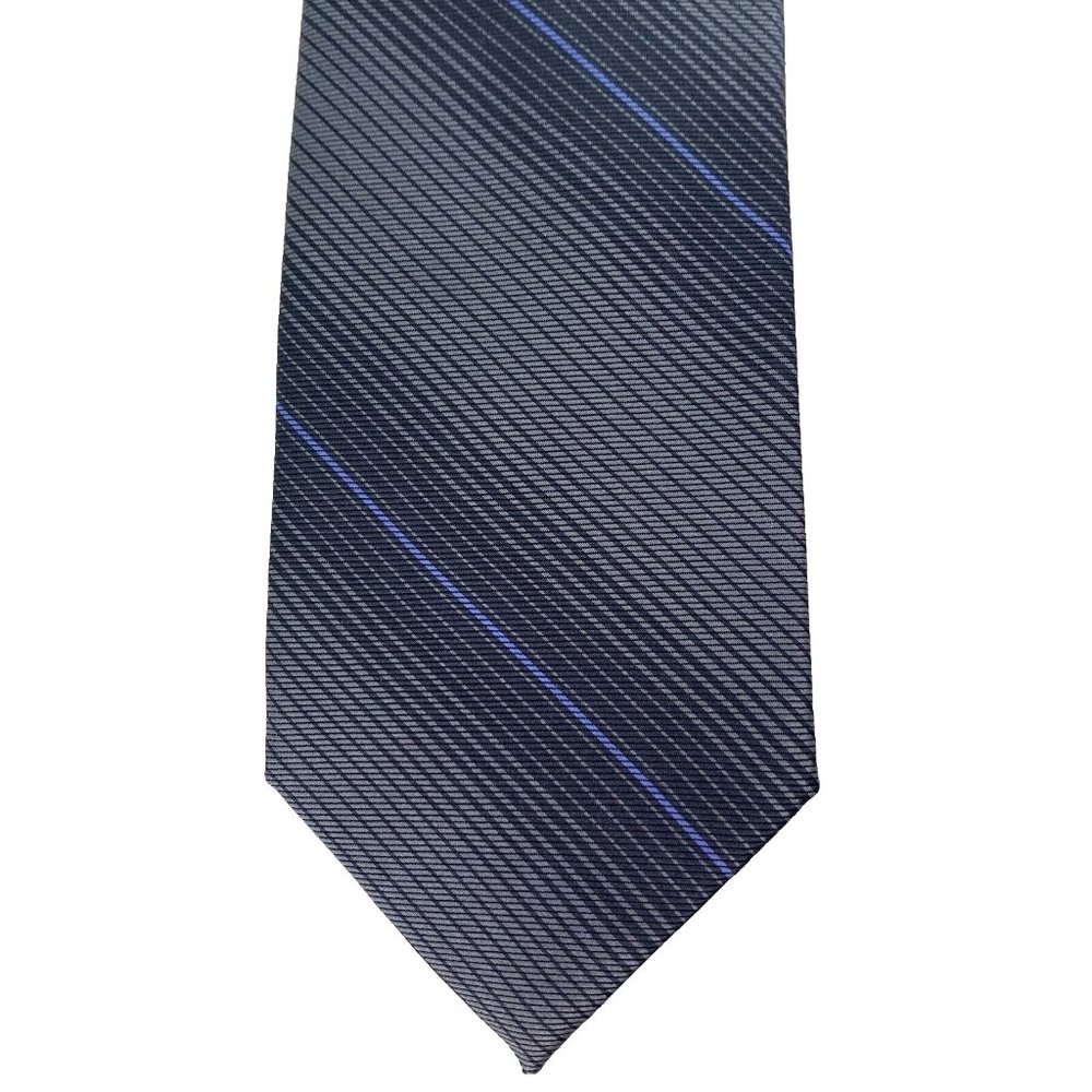 Robert Talbott Best of Class Tie Silk Italy Blue Gray Stripe‎ Men $155